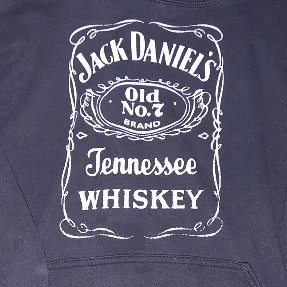 Jack Daniels Black and White Hoodie Women's XL - Picture 2 of 3